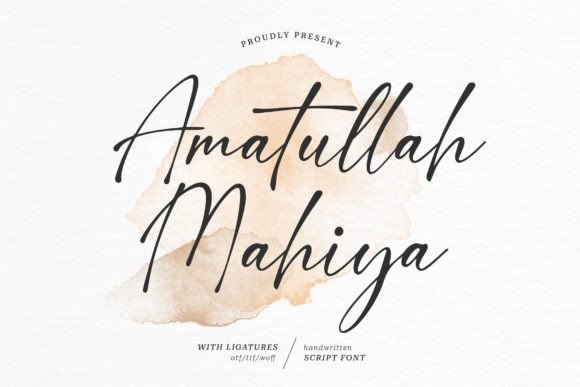 Amatullah Mahiya: A Premium Script Font for Web Design