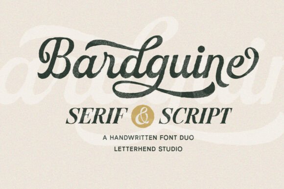 Bardguine Serif Script Duo Font for Elegant Branding