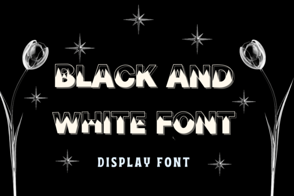 Black and White Font for Modern Craft Designs
