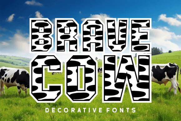 Brave Cow Typeface for Editorial Design