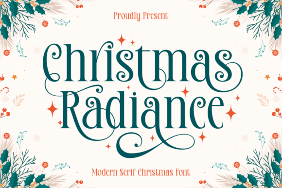Christmas Radiance: A Modern Serif Typeface for Holiday Marketing