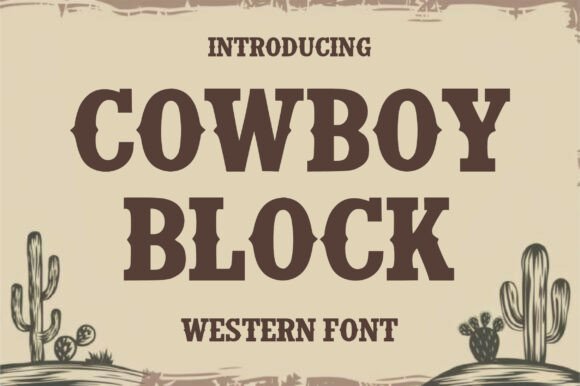 Cowboy Block Font for Bold Western Branding