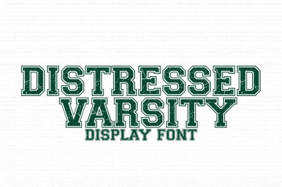 Distressed Varsity Font for Bold Web Design
