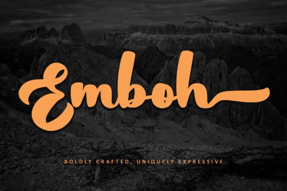 Emboh Font: Bold Script for Modern Campaigns