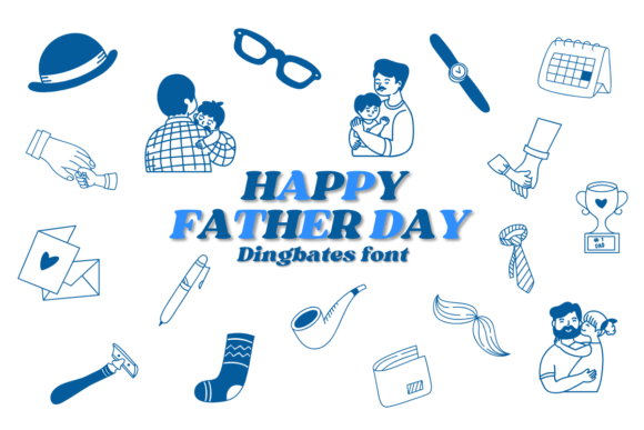 Happy Father Day Font for Campaign Design