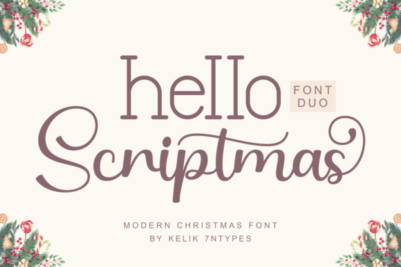 Hello Scriptmas Duo Font for Festive Editorial Design