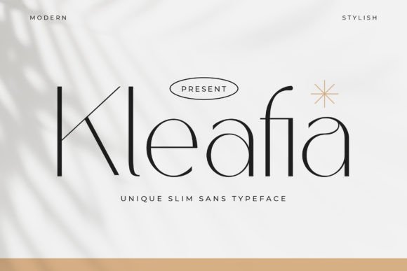 Kleafia: A Slim Sans Serif Typeface for Modern Web Design