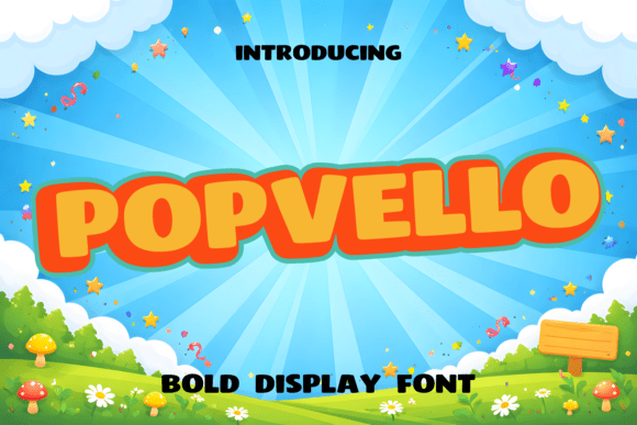 Popvello Font: A Playful Typeface for Bold Branding