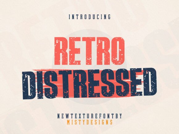 Retro Distressed Font for Vintage Makers