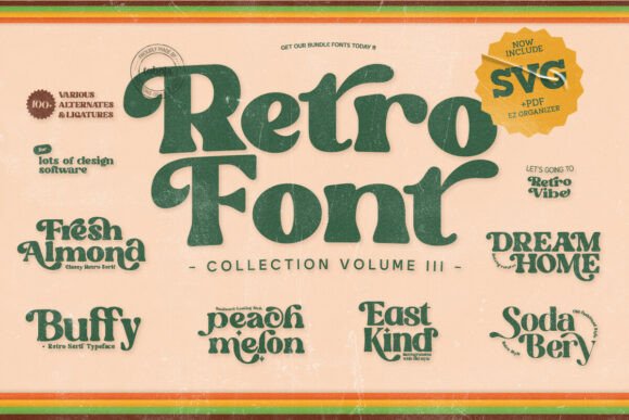Retro Groovy Bundle: A Bold Display Typeface for Editorial Design