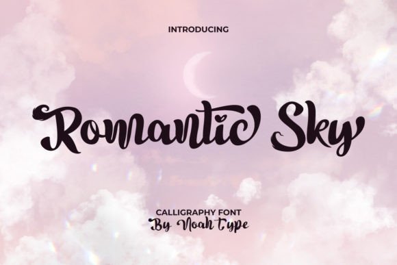 Romantic Sky: A Calligraphy Font for Editorial Design