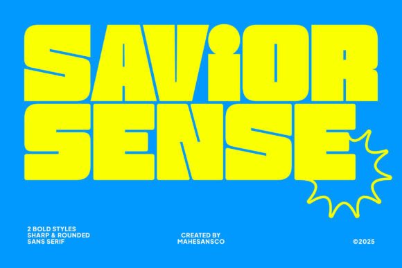 Savior Sense Font: Bold Display Typography