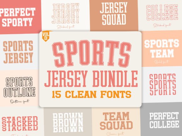 Sports Jersey Bundle: A Bold Typeface for Branding