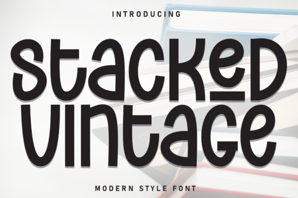 Stacked Vintage Typeface for Handmade Brands