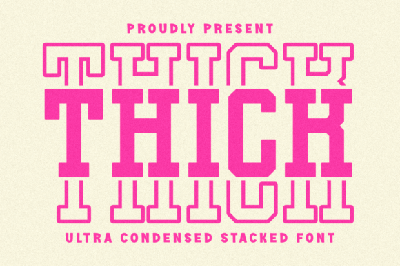 Thick Stacked Font for Bold Brand Identity